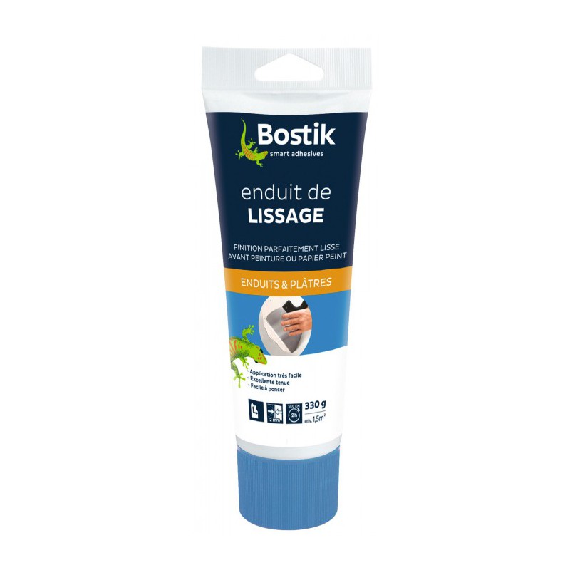 Enduit de lissage en pâte - Murs et plafonds - 330 Grs - BOSTIK - Enduit de lissage - BR-125125