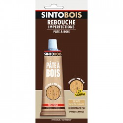 Pâte à  bois pour reboucher imperfections et fissures - Teinte Chêne clair - 80 Grs - SINTO - Réparation et rénovation du boi...