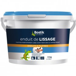 Enduit de lissage en pâte - Murs et plafonds - 5 Kg - BOSTIK - Enduit de lissage - 609388D