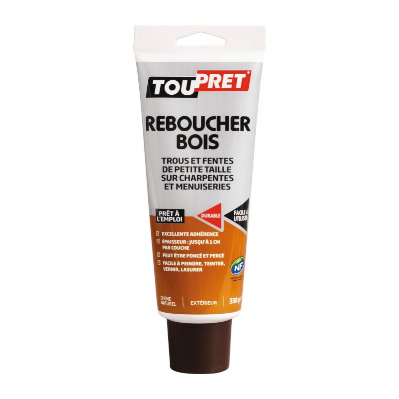 Enduit de rebouchage - Reboucher Bois - Trous et fentes - 330 Grs - TOUPRET - Enduit de rebouchage - BR-616102