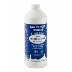 Savon Noir liquide - Huile d'olive - Nettoyant naturel - 1 L - MARIUS FABRE - Produits multi-usages - DE-197681