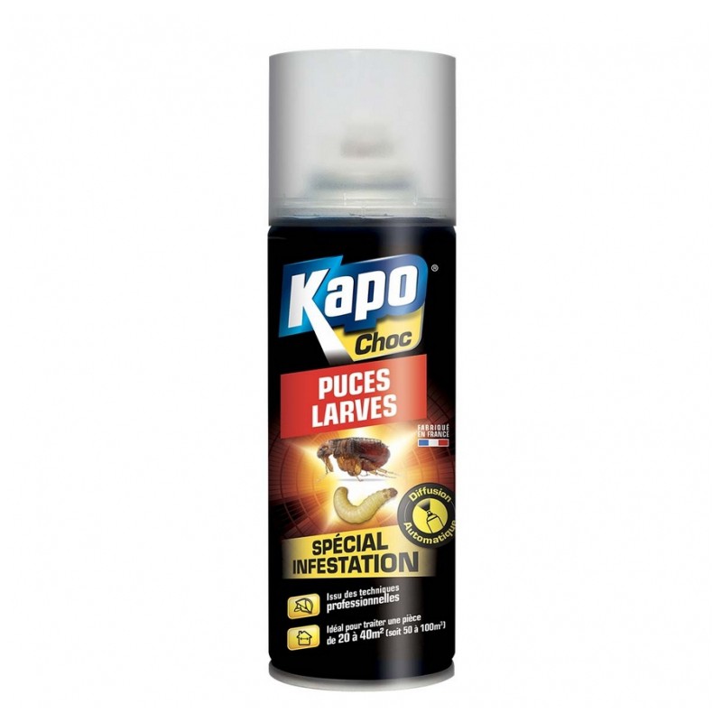 Aérosol spécial infestation puces et larves - 200 ml - KAPO - Insectes rampants - 3094