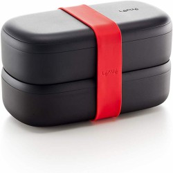 LunchBox to go - Black Édition + Couverts - LEKUÉ - Conservation / Boite / Emballage - DE-514498