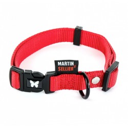 Collier pour chien en nylon - Rouge - 1,6 x 30/45 cm - MARTIN SELLIER - Chiens - DE-174938