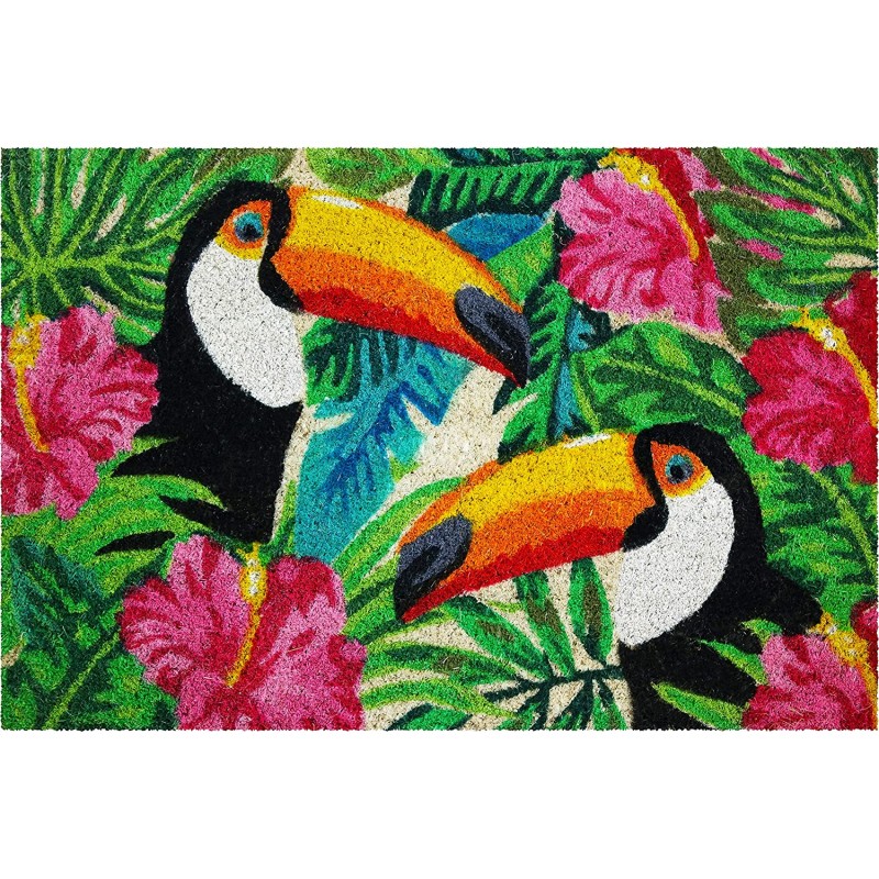 Tapis motifs Toucans - 40 x 60 cm - ID MAT - Tapis - DE-527599