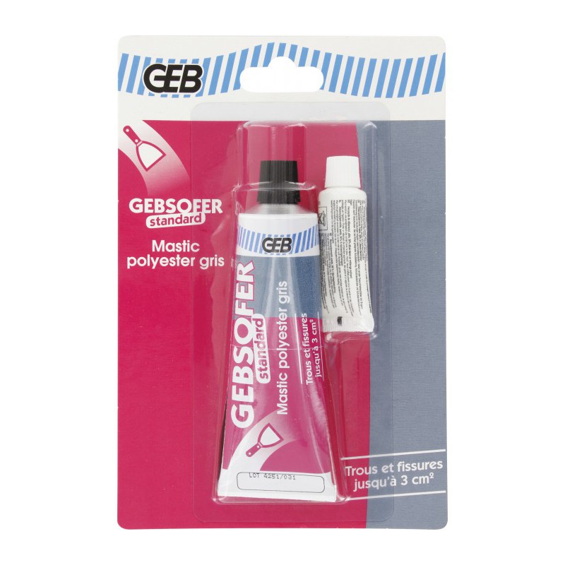 Mastic polyester - Gebsofer - Gris - 50 ml - GEB - Autres Mastics - BR-01912