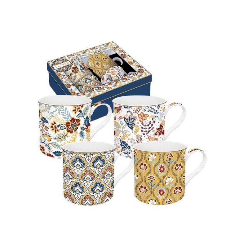 Coffret de 4 mugs - Cachemire - EASY LIFE - Tasse / Mug - DE-534257