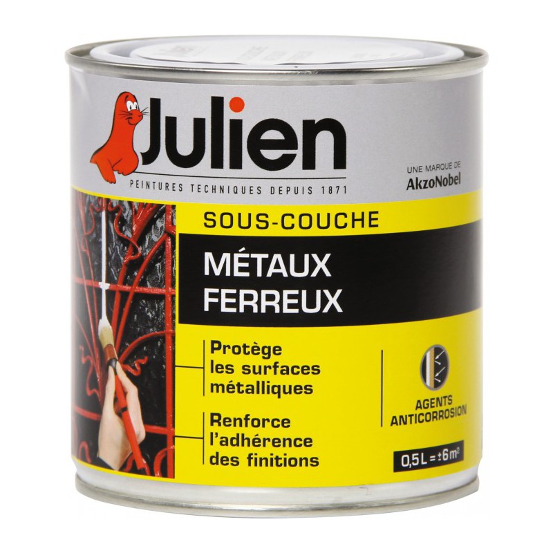 Sous-couche pour Métaux ferreux - 500 ml - JULIEN - Peintures - BR-600407