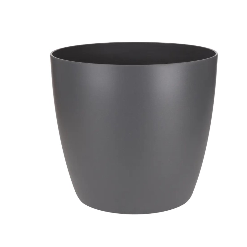 Cache-pot d'intérieur - Brussels Mini - 6.7 x 6 cm - Anthracite - ELHO - Pots ronds - DE-406827