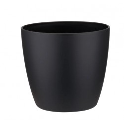 Cache-pot d'intérieur - Brussels Mini - 6.7 x 6 cm - Noir - ELHO - Pots ronds - DE-495029