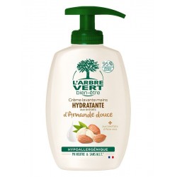 Crème lavante Mains Hydratante - Aux bienfaits d'aloé vera et extraits d'amande douce - 300 ml - L'ARBRE VERT - Bain, savons ...