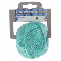 Pelote de ficelle en polypropylène verte de 30 m - ⌀2.5 mm - PVM - Cordage - BR-482510