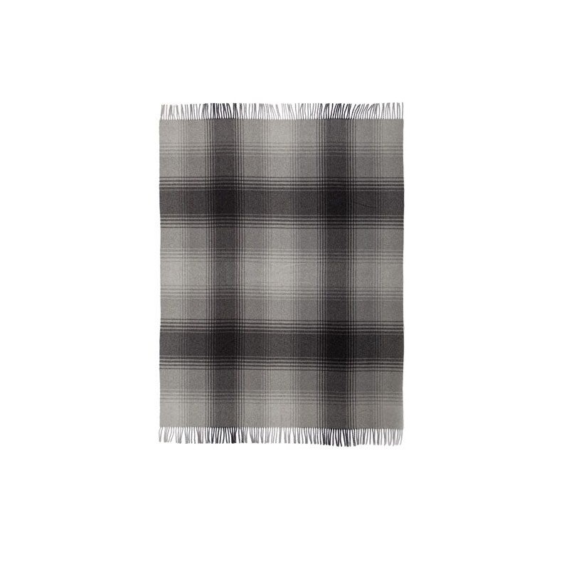 Plaid - Laine - Carreaux / Anthracite - 130 x 170 cm - BIEDERLACK - Plaids / Couvertures - DE-215765