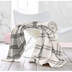 Plaid - Carreaux Gris / Blanc - 150 x 200 cm - BIEDERLACK - Plaids / Couvertures - DE-215799