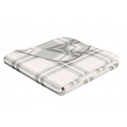 Plaid - Carreaux Gris / Blanc - 150 x 200 cm - BIEDERLACK - Plaids / Couvertures - DE-215799