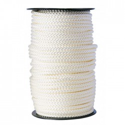 Bobine de 100 m Drisse tressé blanc - ⌀10 mm - Cordage - BR-083208