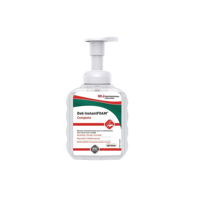 Solution moussante hydroalcoolique pour les mains - 400 ml - InstantFOAM -DEB STOKO - Hygiène des mains - DE-545634