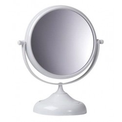 Miroir grossissant sur pied - Double face - Epoxy Blanc - PRADEL - Accessoires salle de bain - DE-51056