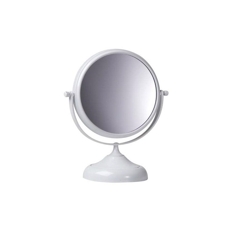 Miroir grossissant sur pied - Double face - Epoxy Blanc - PRADEL - Accessoires salle de bain - DE-51056