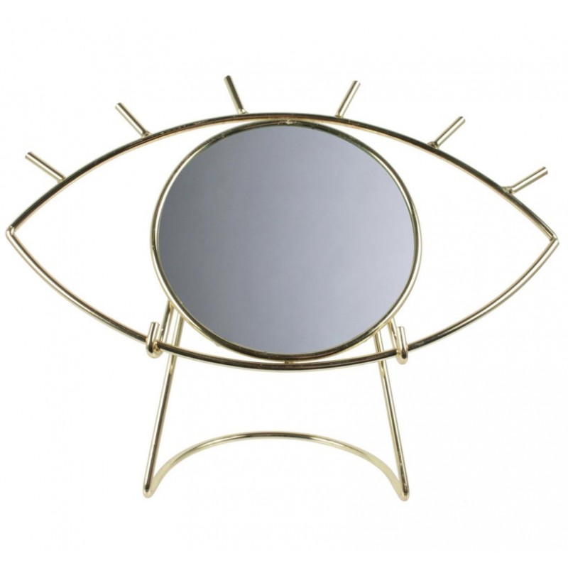 Miroir à poser ou accrocher - Oeil - Doré - LE STUDIO - Accessoires salle de bain - DE-534710