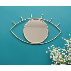 Miroir à poser ou accrocher - Oeil - Doré - LE STUDIO - Accessoires salle de bain - DE-534710