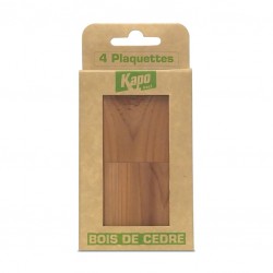 Anti-mites et acariens pour vêtements - 4 plaquettes / 2 cintres - Bois de cèdre - KAPO - Insectes volants - DE-415844