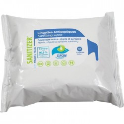 Lingettes antiseptiques - Sanitizer - 30 unités - MP HYGIENE - Hygiène de la maison - SI-235128