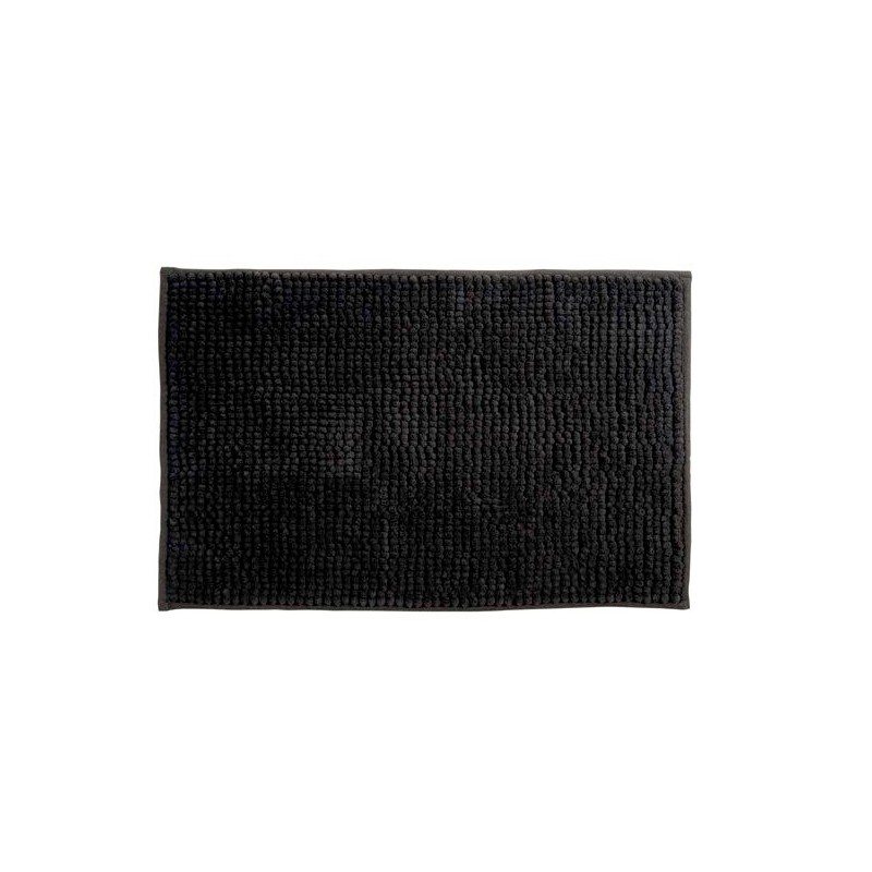 Tapis de bain - Chenille - Noir - 40 x 60 cm - MSV - Tapis - DE-519695