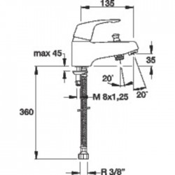 Mitigeur pour bain-douche monotrou "Première" - SIDER - Robinets / Mitigeurs - SI-280039