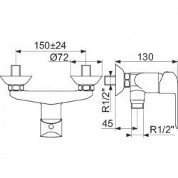 Mitigeur douche thermostatique - Thermo-Nova - SIDER - Robinets / Mitigeurs - SI-133245