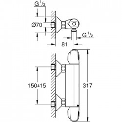 Mitigeur douche thermostatique - Grohtherm 1000 - GROHE - Robinets / Mitigeurs - SI-623013