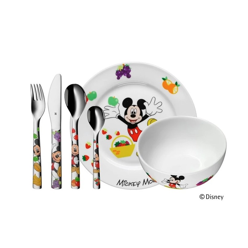 Set vaisselle et couverts pour enfant - 6 pièces - Mickey Mouse - WMF - Enfants / Protection enfants - DE-348342