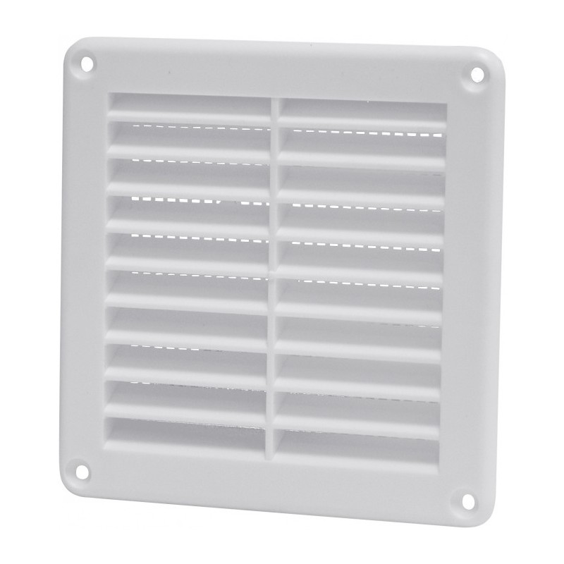 Grille encastrable - Plastique - Blanc - 125 x 125 mm - DMO - Grille de ventilation - BR-191161