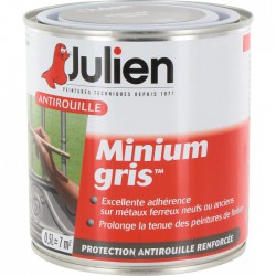 Primaire antirouille - Minium Gris - Protection anti-corrosion durable - 500 ml - JULIEN - Antirouille - BR-113646