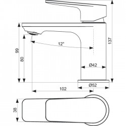 Mitigeur lavabo - Jezorio - Noir - THEWA - Robinets / Mitigeurs - SI-257858