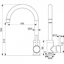 Mitigeur évier flexible - Kome - Noir - THEWA - Robinets / Mitigeurs - SI-417400