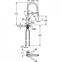 Mitigeur évier monocommandé - Concetto - Noir - GROHE - Robinets / Mitigeurs - SI-100892