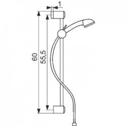 Ensemble de douche 3 jets - Boréal 100 - ODYSSEA - Ensemble et barre de douche - SI-161604