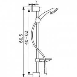 Ensemble de douche 3 jets - Rénovation Minéral - ODYSSEA - Ensemble et barre de douche - SI-161606