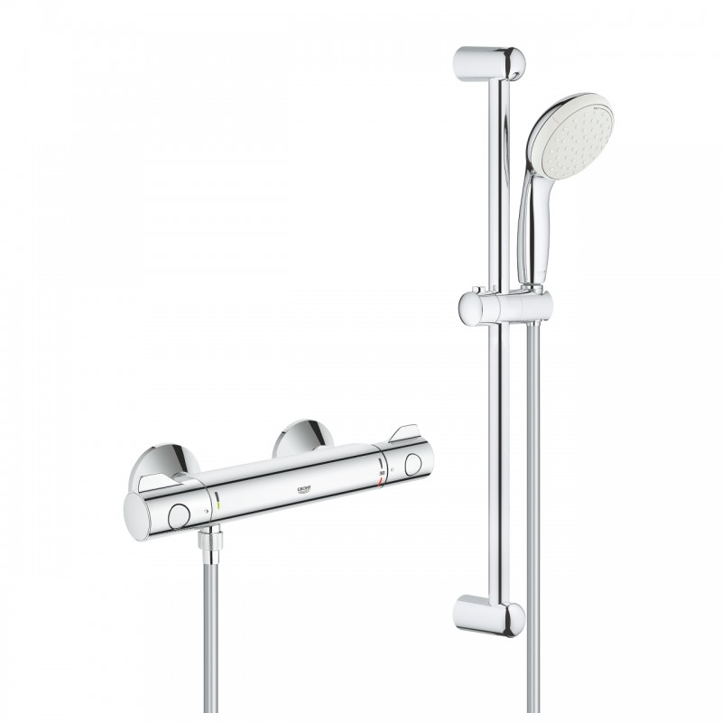 Ensemble de douche - Mitigeur thermostatique - Grohtherm 80 - GROHE - Ensemble et barre de douche - SI-117510