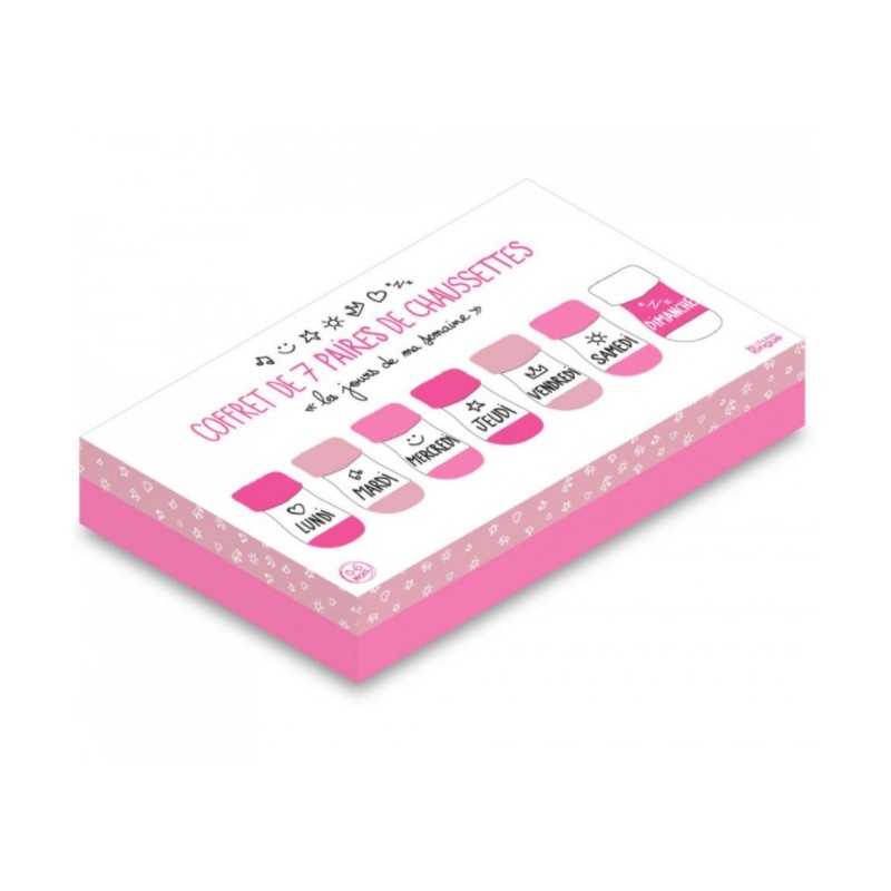 Coffret bébé - 7 paires de chaussettes - Blanc / Rose - LE STUDIO - Enfants / Protection enfants - DE-503749