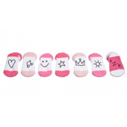 Coffret bébé - 7 paires de chaussettes - Blanc / Rose - LE STUDIO - Enfants / Protection enfants - DE-503749