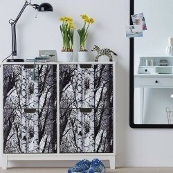 Adhésif - Forêt en Noir et Blanc - 67.5 cm x 2 m - D C FIX - Adhésifs décoratifs - DE-377796