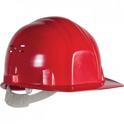 Casque de chantier - Euro protection - Rouge - EARLINE - Protection de la tête - SI-409030