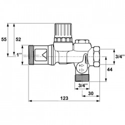 Groupe de sécurité - Laiton DZR - 1/2" - Modèle droit - COMAP - Accessoires chauffe-eau - SI-238564