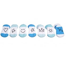 Coffret bébé - 7 paires de chaussettes - Blanc / Bleu - LE STUDIO - Enfants / Protection enfants - DE-503757