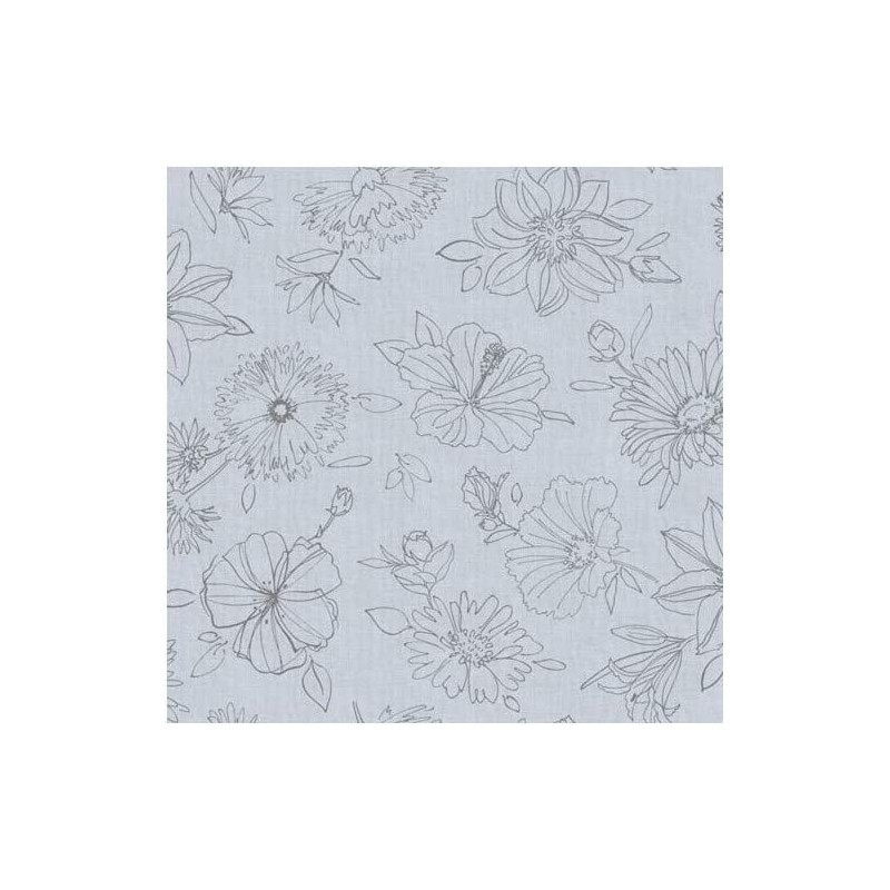 Nappe - Ovale - Toile cirée - Palmas - Gris - 150 x 250 cm - D C TABLE - Nappe - DE-491514