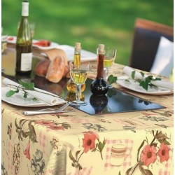 Nappe - Rectangle - Toile cirée - Historia - 150 x 220 cm - D C TABLE - Nappe - DE-354423