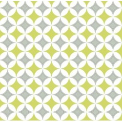 Nappe - Rectangle - Toile cirée - Amera - Gris / Jaune - 150 x 220 cm - D C TABLE - Nappe - DE-491662