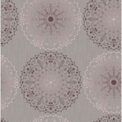 Nappe - Ronde - Toile cirée - Charlène - Gris - 150 cm - D C TABLE - Nappe - DE-491639